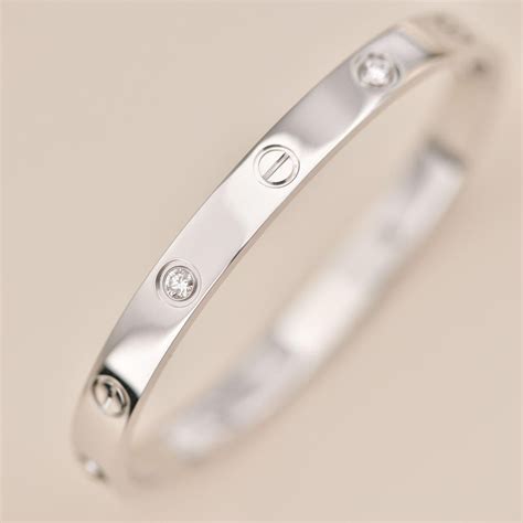 cartier love bracelet white gold diamonds|cartier love bracelet 750 price.